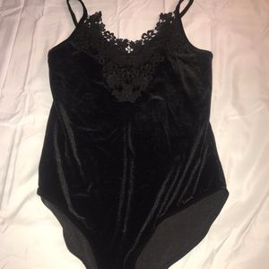 Black Velvet Bodysuit